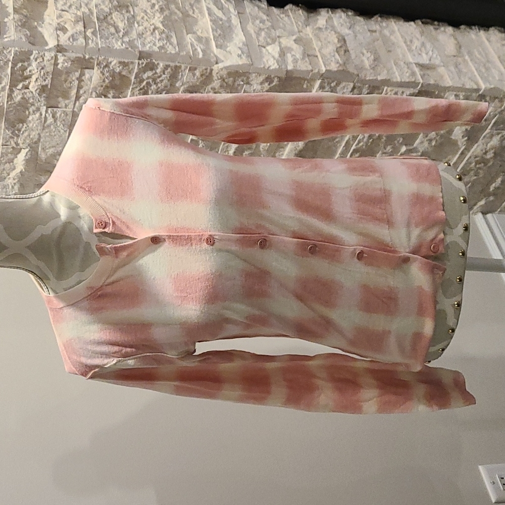 Marc Jacob soft pink checkered cardigan
